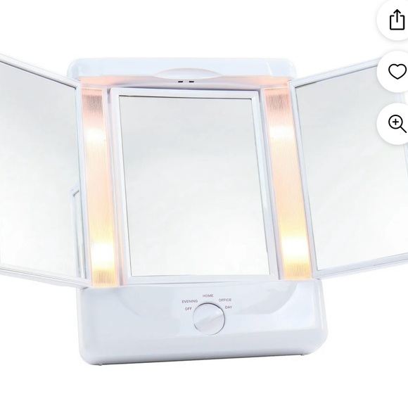 Tri-Fold Vanity Mirror with LED Lights - Picture 1 of 12